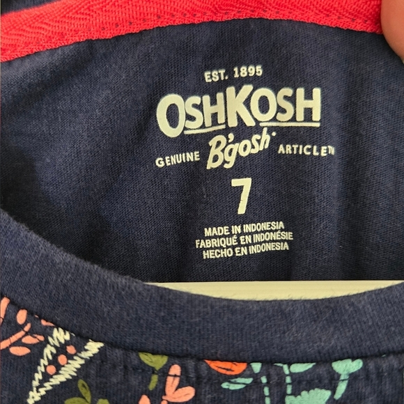 Floral Girls Top OshKosh Size 7 - Picture 4 of 5